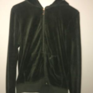Juicy dark green zip up